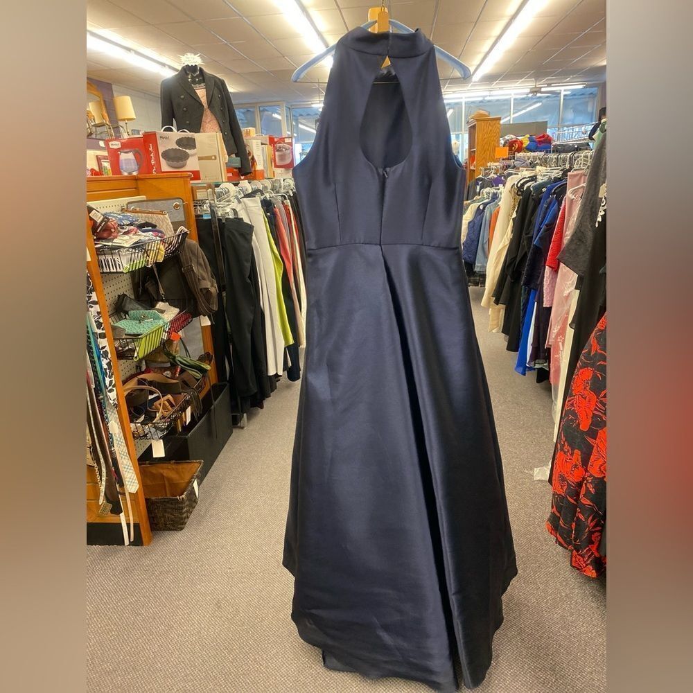 Ml Monique lhuillier ladies 14 navy blue formal - Picture 3 of 5